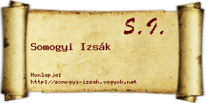Somogyi Izsák névjegykártya